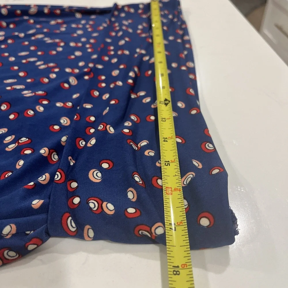 VTG LuLaRoe Maxi Skirt Blue Long Pull On Stretchy Fold Over Comfy Y2K USA LG/XL - Picture 7 of 7